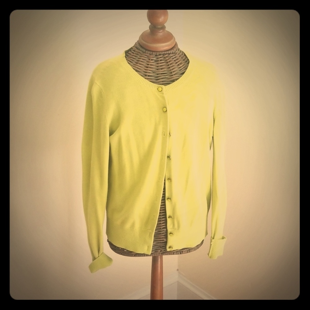 Banana Republic lime green cardigan